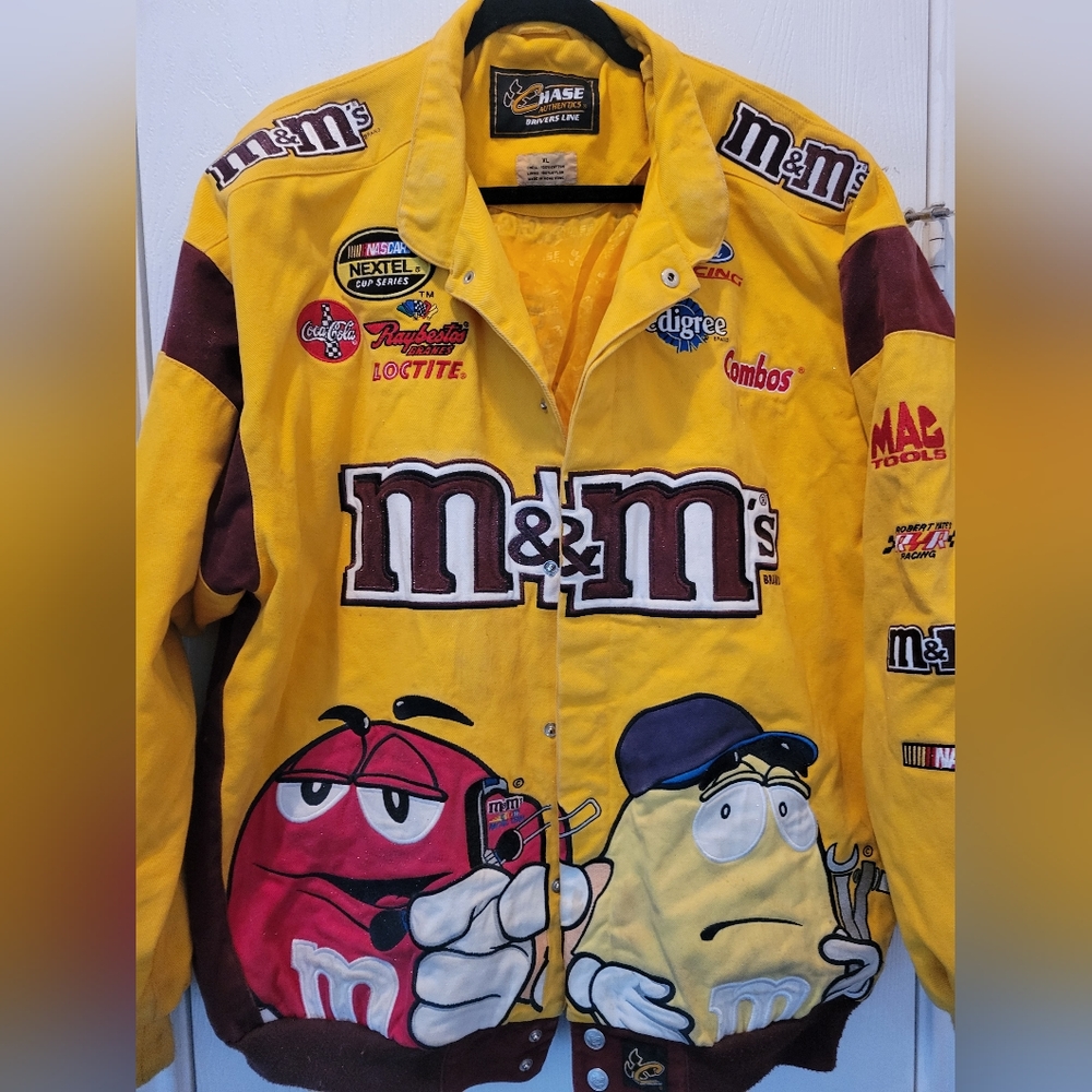 Chase Authentics Drivers Line M&M's Nascar Jacket sz XL - Picture 3 of 12